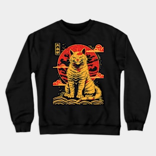 Catzilla Cat Meow Majesty Takes Charge Crewneck Sweatshirt